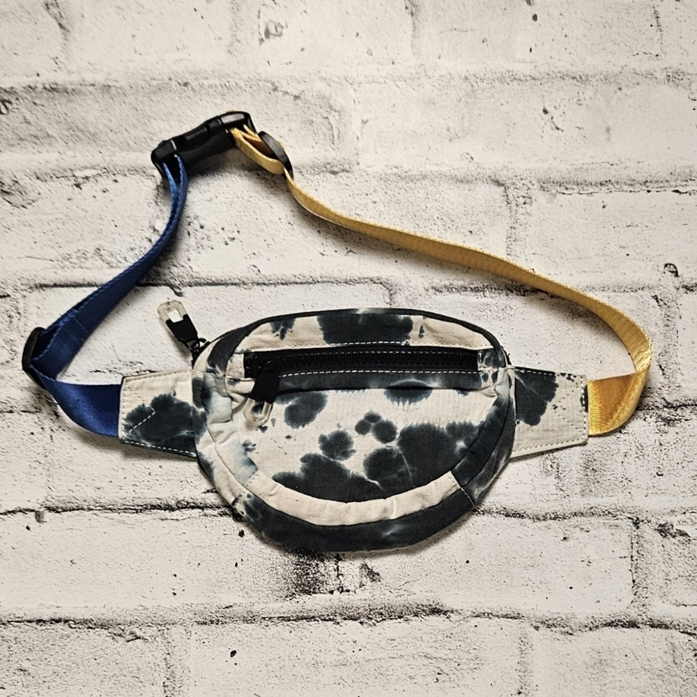 Zara Tie Dye Belt Bag Colorblock Strap Festival Waist Pack